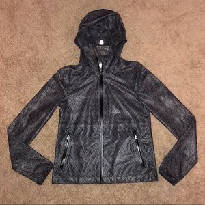 Grey and black girls Ivivva rain jacket